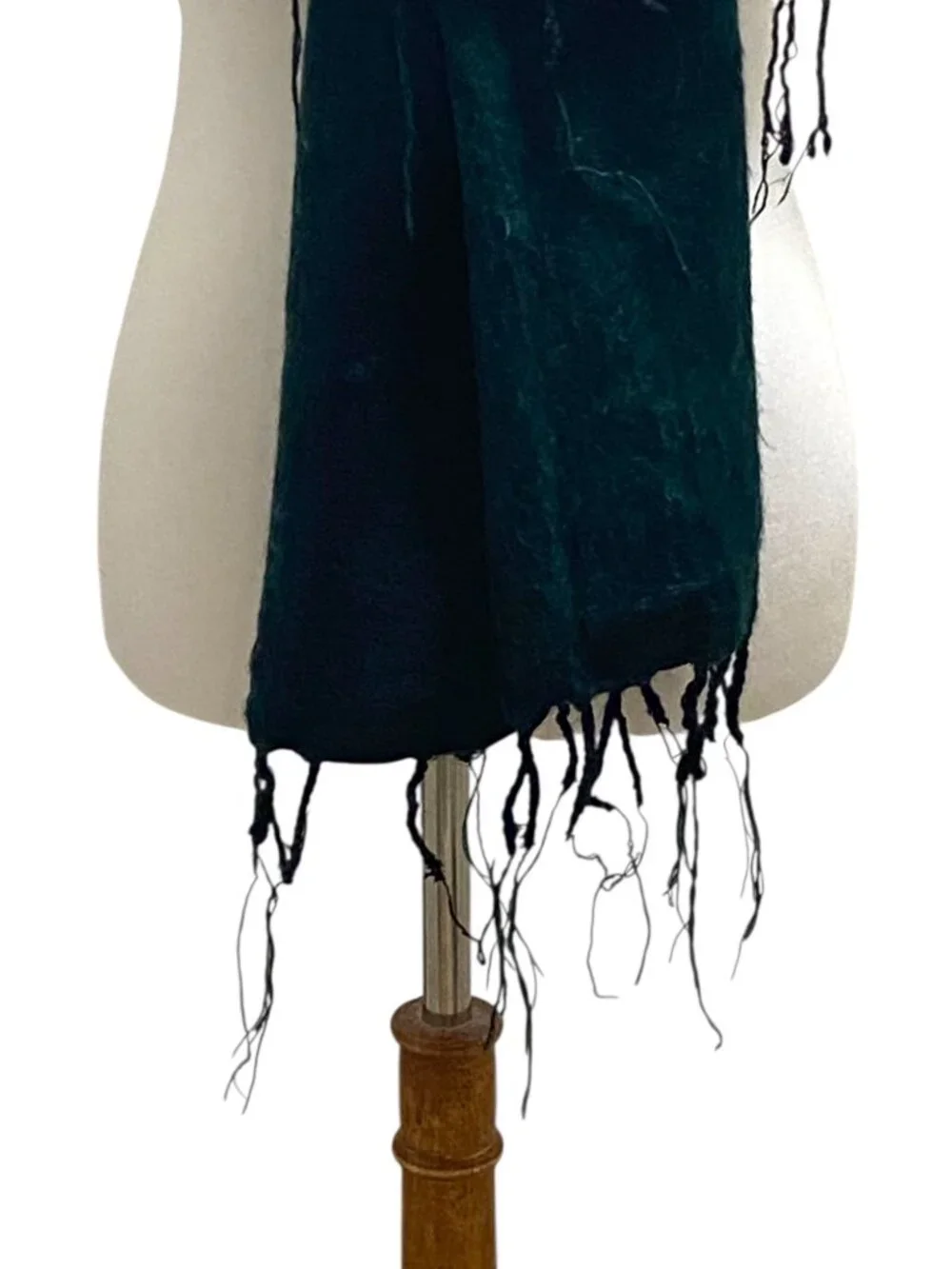 Cheppu From Himalaya Made In Nepal Blanket Scarf Green One Size Boho Coastal